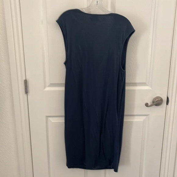 Grey-blue bunched dress - Picture 2 of 3